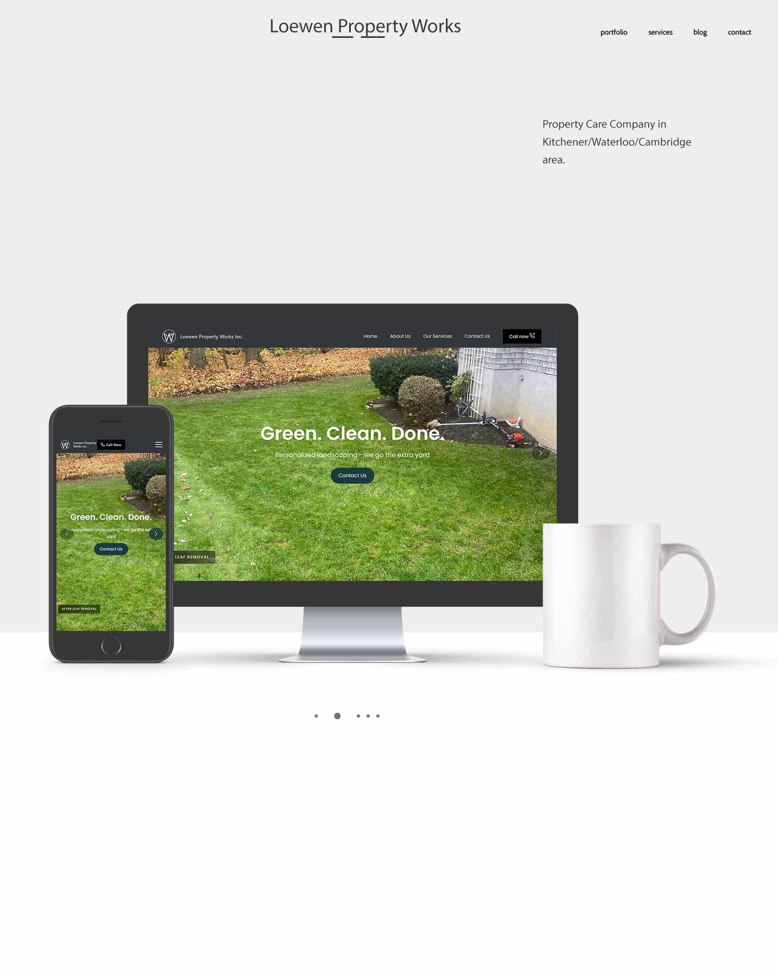 Loewen Property Works website showcasing property maintenance services